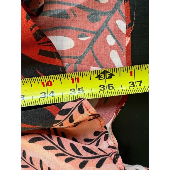 Farm Rio NWOT Bruxelles Dress Ruffles Wrapped Mini Orange Brown Size Medium - Picture 12 of 12